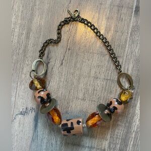 Chunky beaded necklace 16”